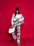 Džinsa bikses "FASHION PRINT Y3357" - pelēkbrūnas PRE-ORDER
